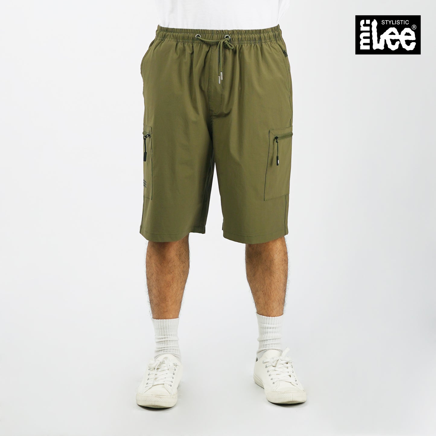 Stylistic Mr. Lee Men's Basic Non-Denim Cargo Short Mid Waist 145221 (Fatigue)