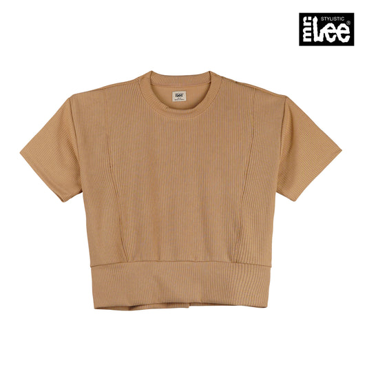 Stylistic Mr. Lee Ladies Basic Tees Boxy Fit 139023 (Khaki)