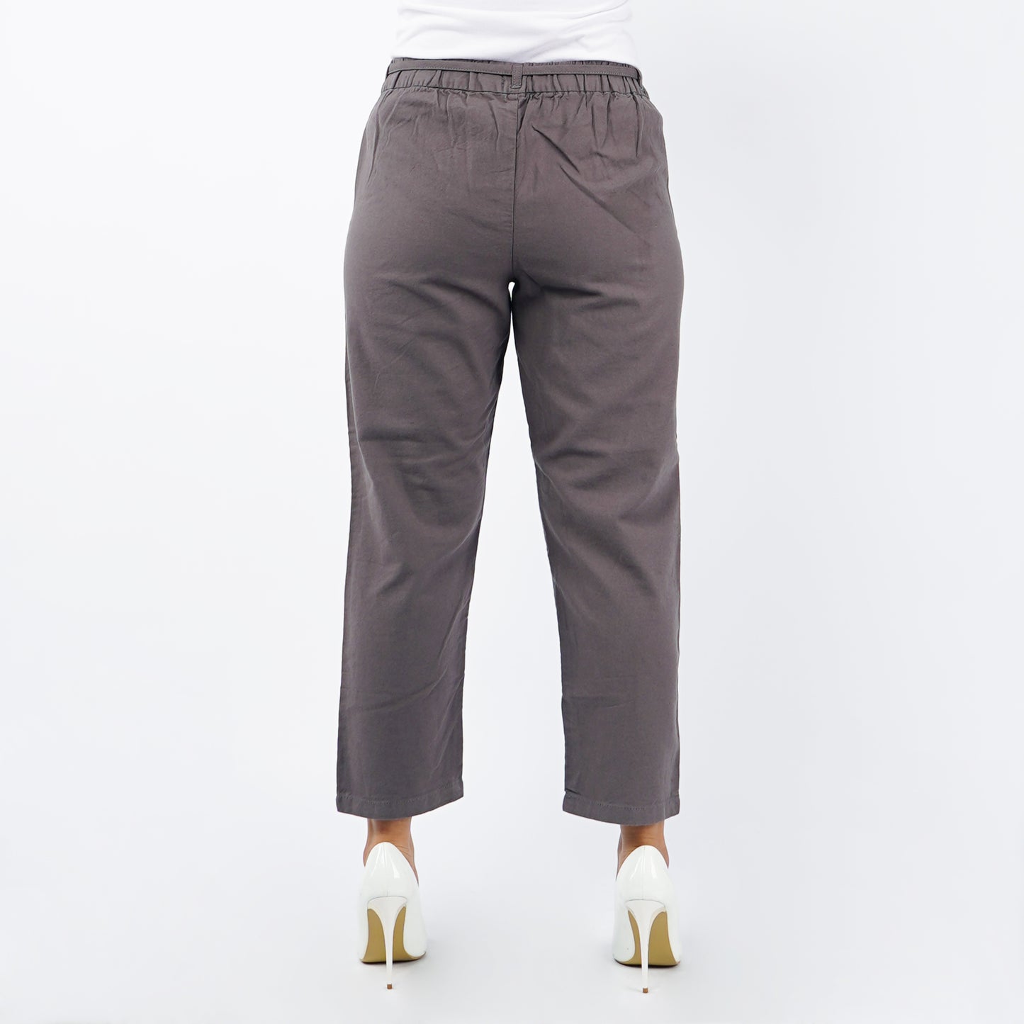 Stylistic Mr. Lee Ladies Basic Non-Denim Drawstring Pants 154892-U (Dark Gray)