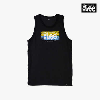 Stylistic Mr. Lee Men's Basic Tank Top Semi body Fit 111084 (Black)