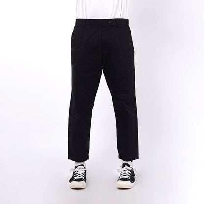 RRJ Ladies Basic Non-Denim Trouser Pants for Ladies Drawstring Regular Fitting 145926-U (Black)