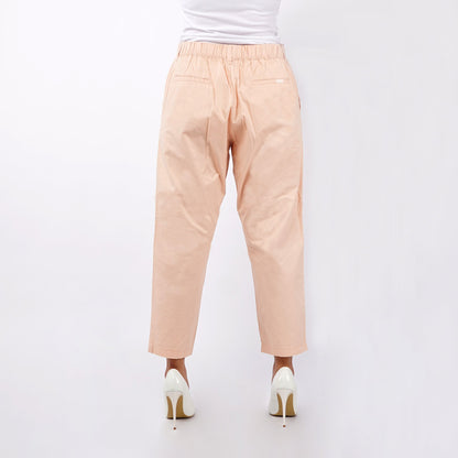 RRJ Ladies Basic Non-Denim Trouser Pants for Ladies Drawstring Regular Fitting 145926-U (Peach)