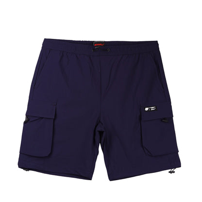 RRJ Basic Non-Denim Cargo Short for Men Regular Fitting Rinse Wash Fabric 155180 (Navy Blue)