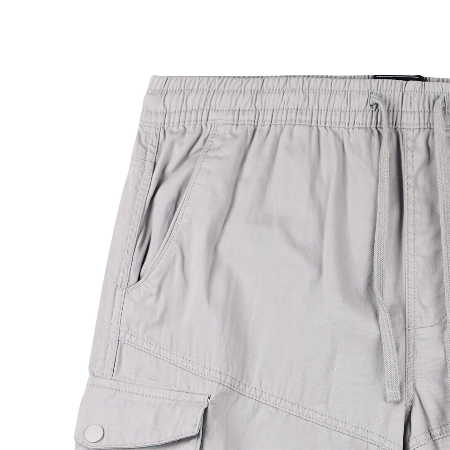 RRJ Basic Non-Denim Cargo Short for Men Regular Fitting Rinse Wash Fabric 155141-U (Light Gray)