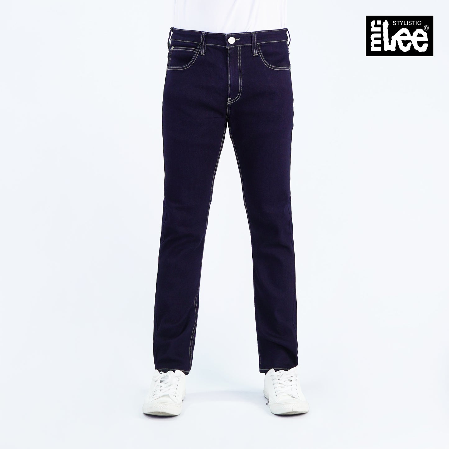 Stylistic Mr. Lee Men's Basic Denim Super Skinny Mid Waist 153176-U (Dark Shade)