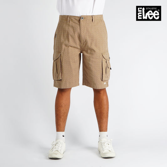 Stylistic Mr. Lee Men's Basic Non-Denim Cargo Short Mid Waist 136444 (Khaki)