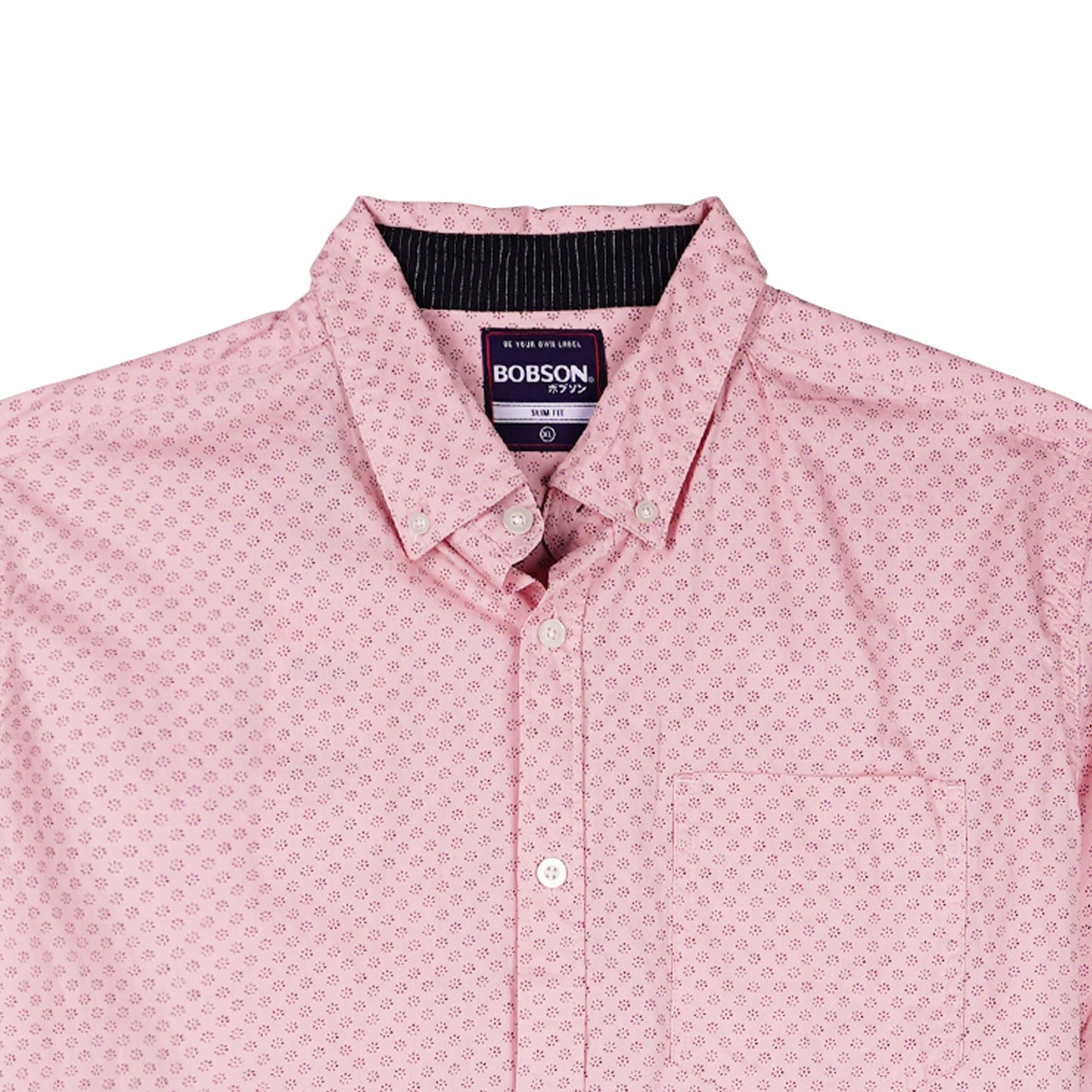 Bobson Japanese Men's Basic Woven Slim Fit 154684 (Pink)