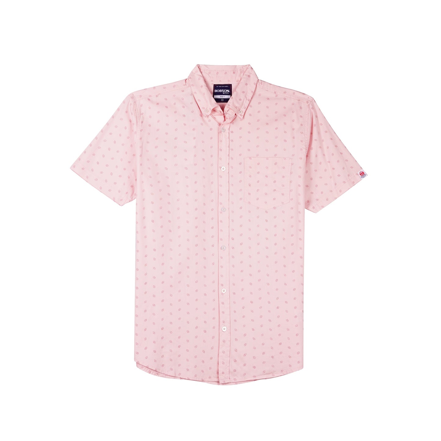 Bobson Japanese Men's Basic Woven Shirt Slim Fit 154693 (Pink)