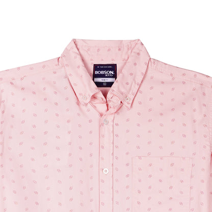 Bobson Japanese Men's Basic Woven Shirt Slim Fit 154693 (Pink)