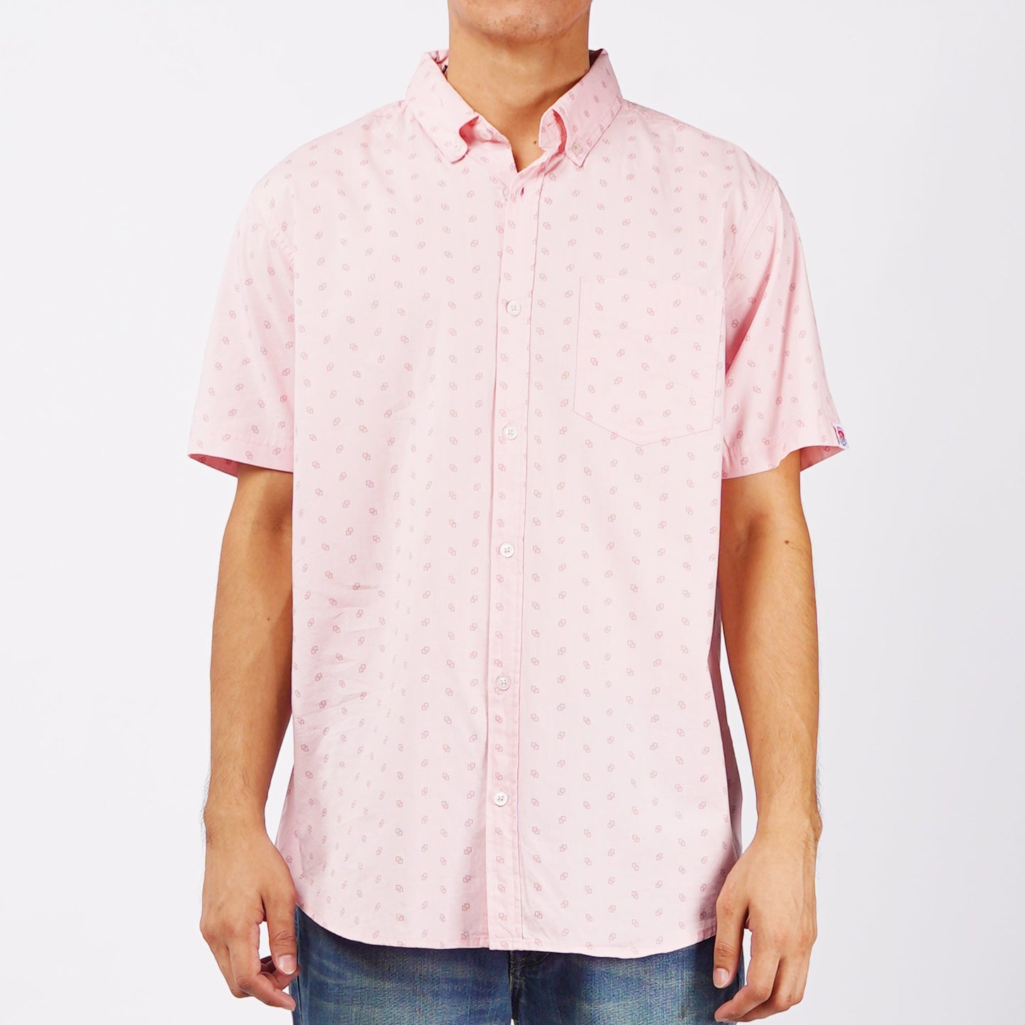 Bobson Japanese Men's Basic Woven Shirt Slim Fit 154693 (Pink)