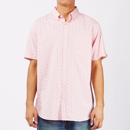 Bobson Japanese Men's Basic Woven Shirt Slim Fit 154693 (Pink)