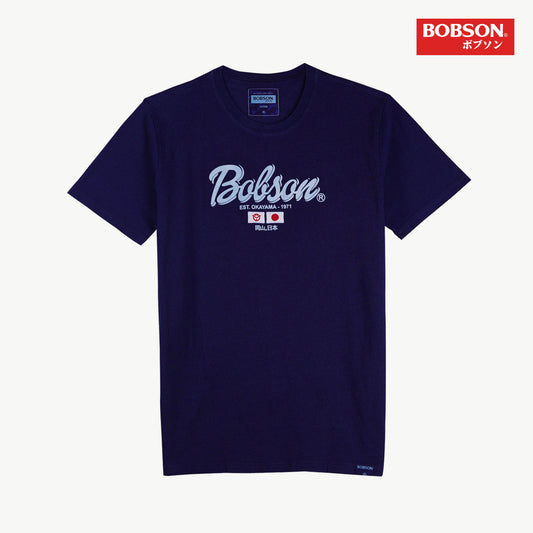 Bobson Japanese Men's Basic Tees Trendy Fashion High Quality Apparel Comfortable Casual Top for Men Slim Fit 109741 (Medium Wash)