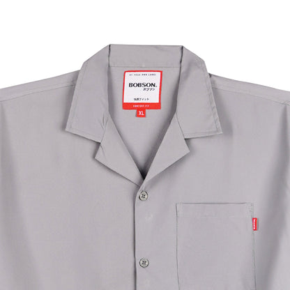 Bobson Japanese Men's Basic Button Down Woven Shirt Comfort Fit 151971-U (Gray)