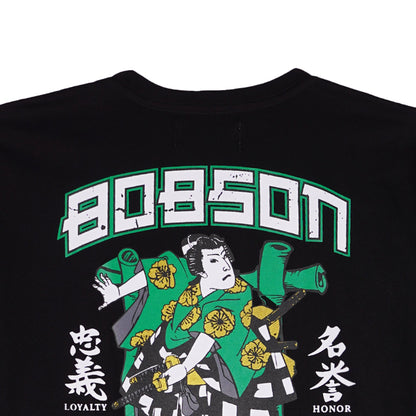 Bobson Japanese Men's Basic Tees with Back Print Comfort Fit 158579-U (Black)