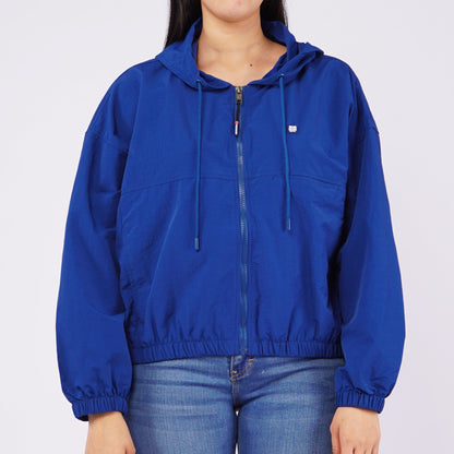 Bobson Japanese Ladies Basic Hoodie Jacket Relaxed Fit 131459 (Poseidon)