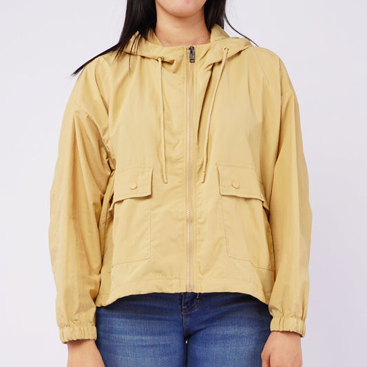 Bobson Japanese Ladies Basic Crop Jacket 131470 (Beige)