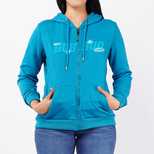 Bobson Japanese Ladies Basic Hoodie Jacket Regular Fit 121472 (Teal)