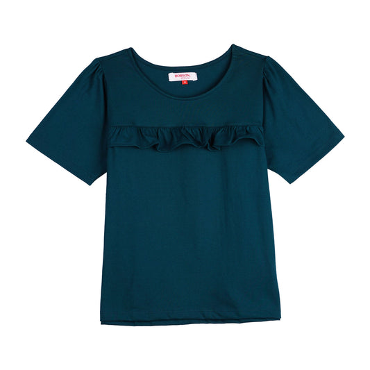 Bobson Japanese Ladies Basic Tees Boxy Fit 158421-U (Teal)