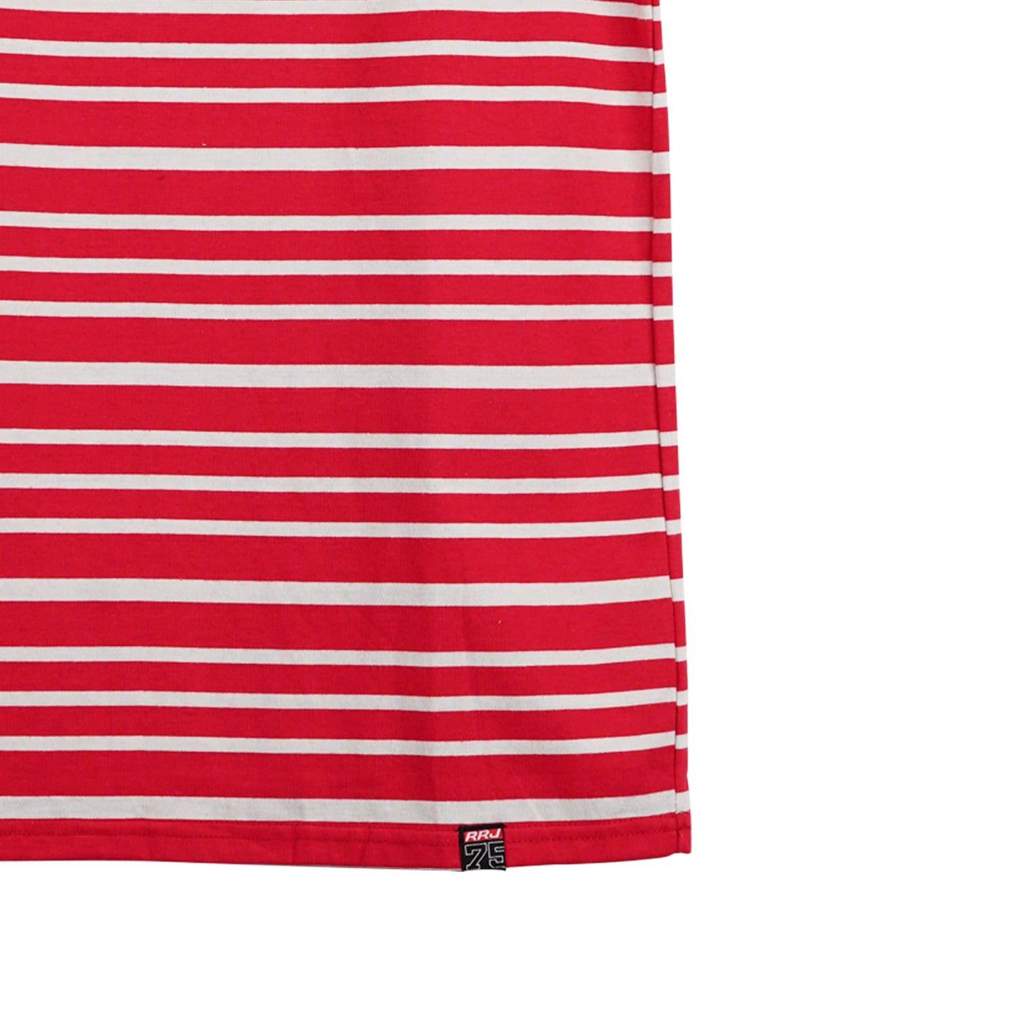 RRJ Men's Basic Tank Top Semi Body Fitting Stripes Jersey Fabric 99902 (Red)