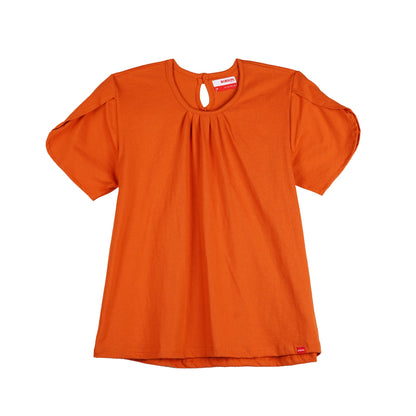 Bobson Japanese Ladies Basic Tees Boxy Fit 155424-U (Mango)