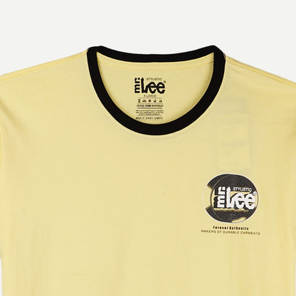 Stylistic Mr. Lee Men's Basic Tees Semi body Fit 127077-U (Light Yellow)