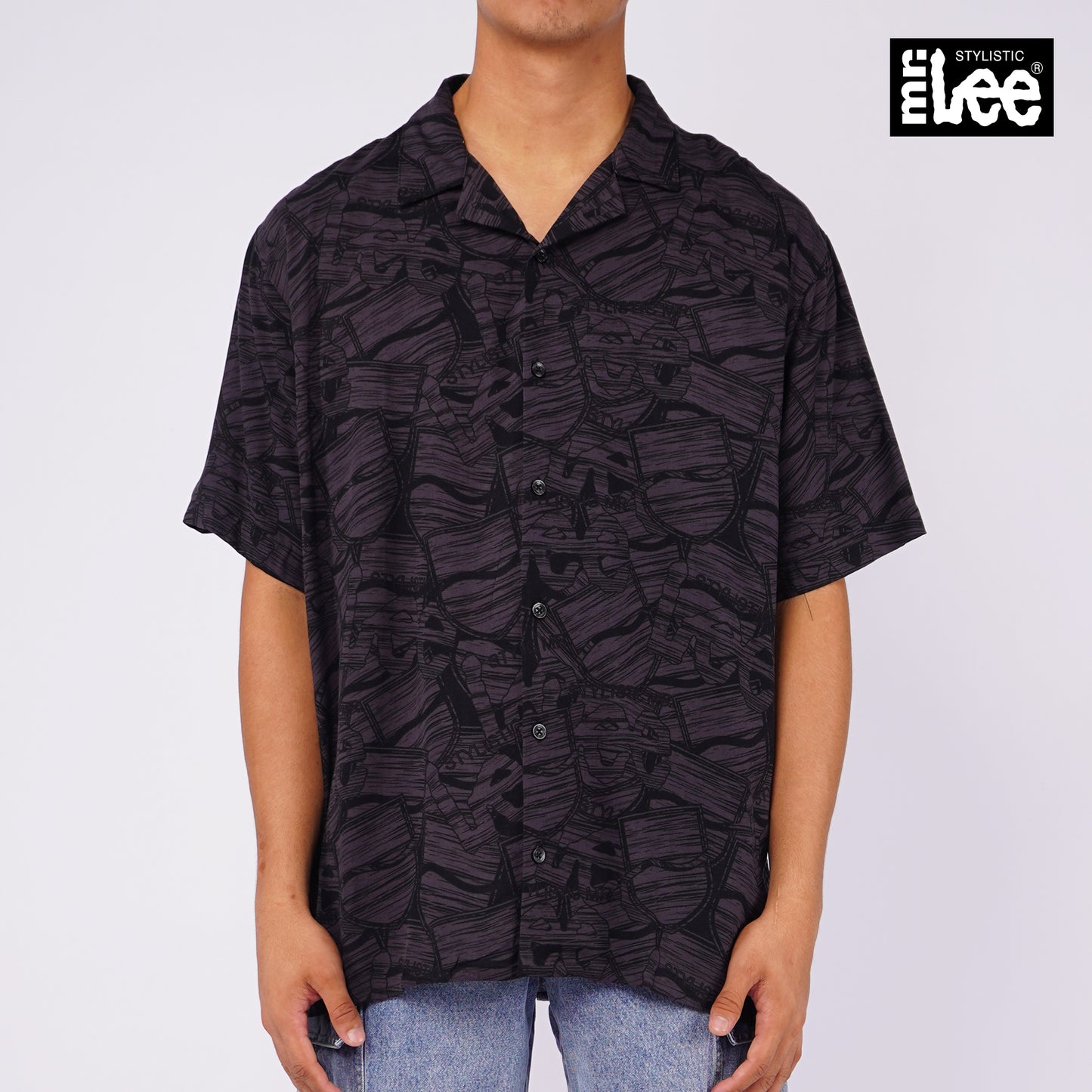 Stylistic Mr. Lee Men's Basic Woven Button Down Shirt Comfort Fit 119934 (Black)