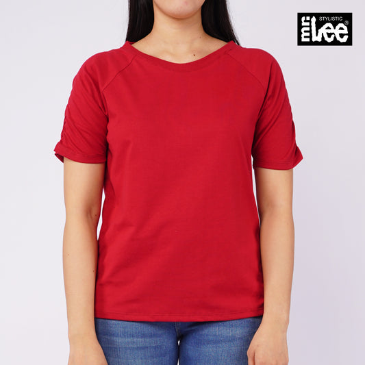 Stylistic Mr. Lee Ladies Basic Tees Relaxed Fit 144141-U (Red)