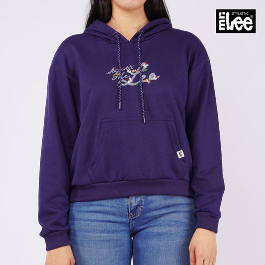 Stylistic Mr. Lee Ladies Basic Hoodie Jacket Crop 124563 (Blue)