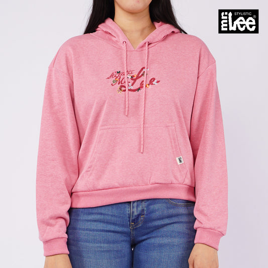 Stylistic Mr. Lee Ladies Basic Hoodie Jacket Crop 124563 (Pink)