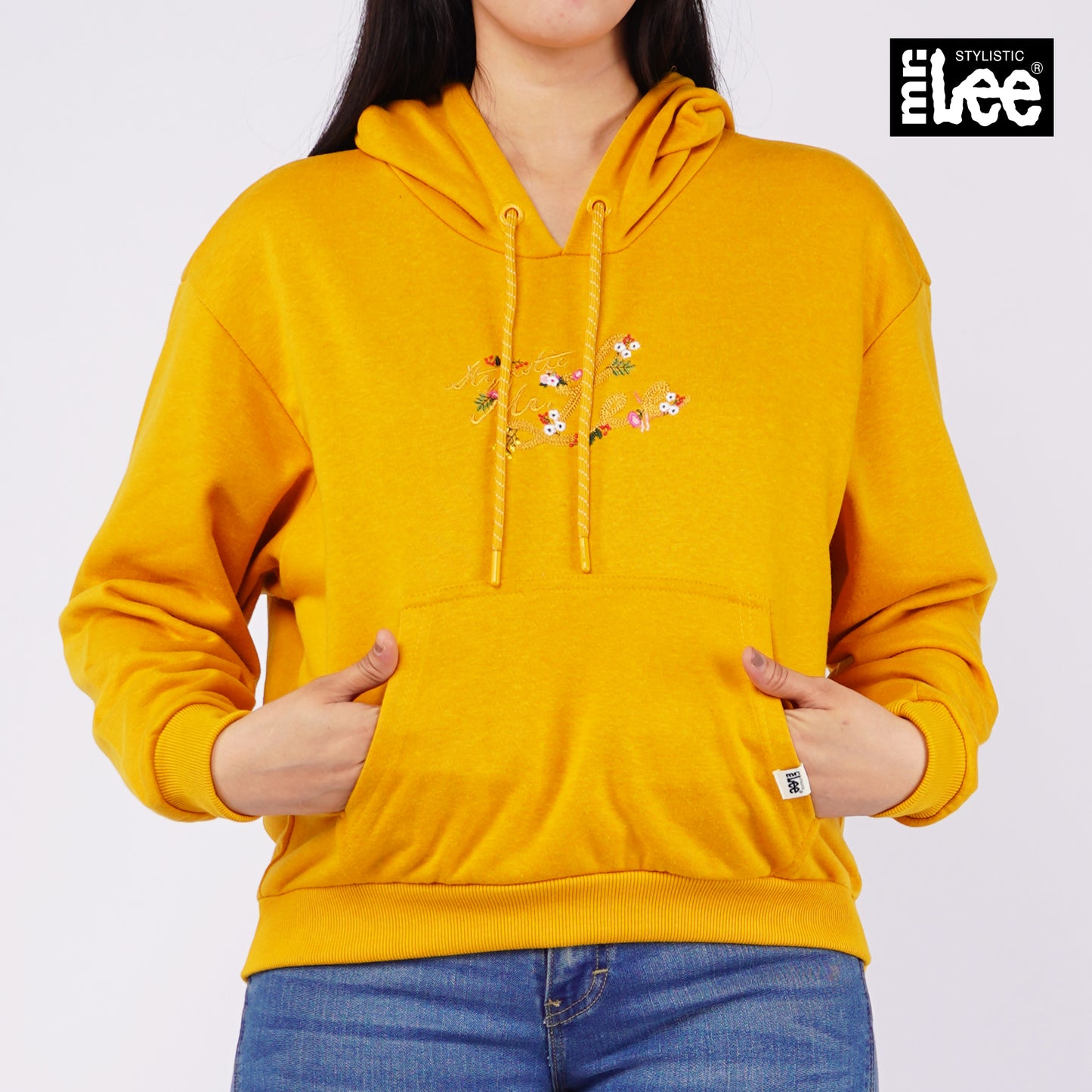 Stylistic Mr. Lee Ladies Basic Hoodie Jacket Crop 124563 (Yellow)