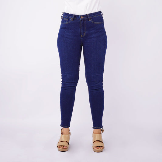 Petrol Ladies Basic Denim Casual Pants Superskinny Fitting Enzyme Bleach Fabric w/ Details 156115 (Dark Shade)