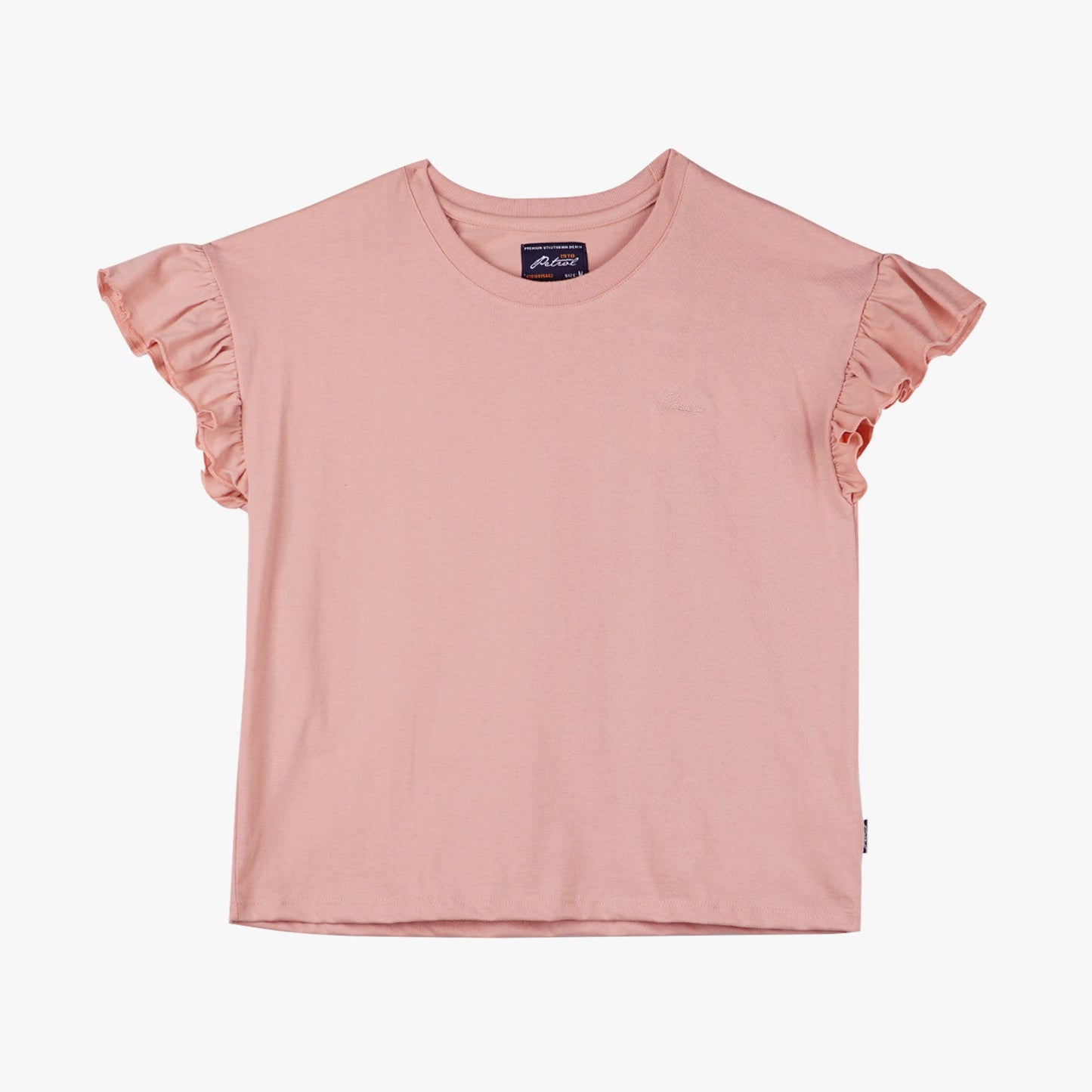 Petrol Ladies Basic Tees Boxy Fitting CVC Jersey Fabric Trendy Fashion Casual Top 156854 (Old Rose)