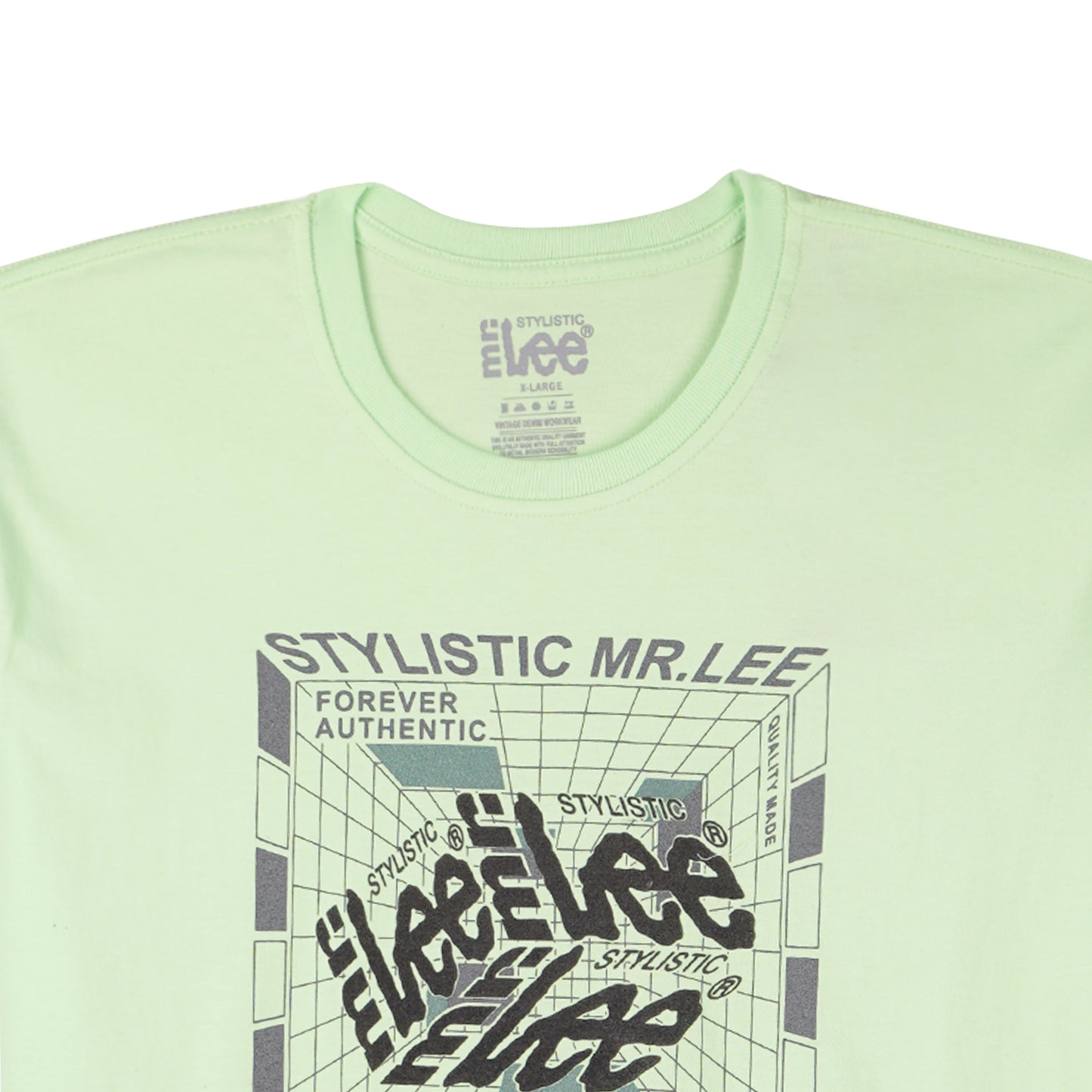 Stylistic Mr. Lee Men's Basic Tees Semi body Fit 149097-U (Moon Green)