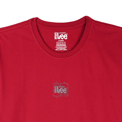 Stylistic Mr. Lee Men's Basic Tees with Back Print Semi body Fit 142795-U (Red)