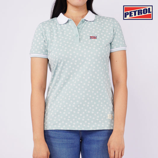 Petrol Ladies Basic Collared Regular Fitting Cotton Jersey Fabric Fashion Trendy Casual Polo 129325 (Sea Foam)