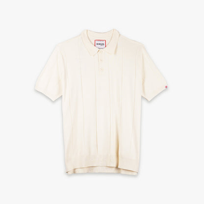 Bobson Japanese Men's Basic Collared Shirt Boxy Fit 155100 (Cream)