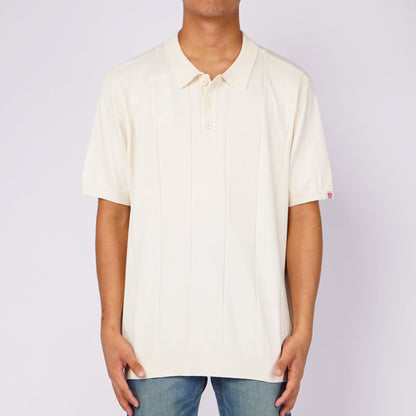 Bobson Japanese Men's Basic Collared Shirt Boxy Fit 155100 (Cream)