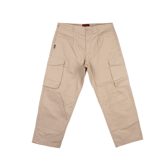 RRJ Men's Basic Non-Denim Cargo Pants Regular Fitting 162302 (Beige)