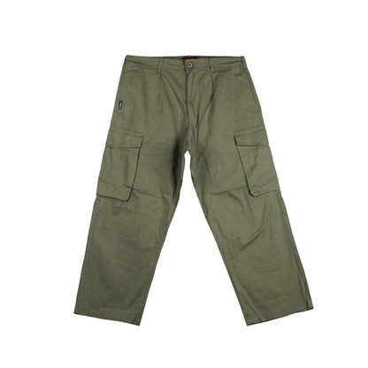 RRJ Men's Basic Non-Denim Cargo Pants Regular Fitting 162302 (Green)