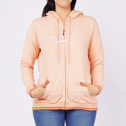 RRJ Ladies Basic Jacket Regular Fitting Terry Fabric 137114 (Peach)