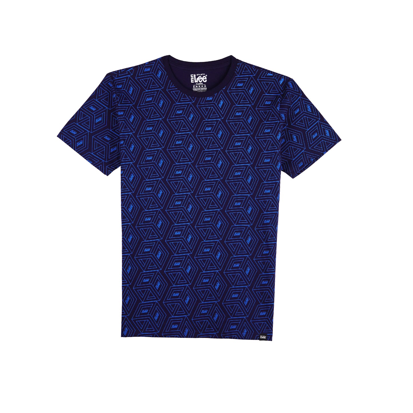 Stylistic Mr. Lee Men's Basic Tees Semi body Fit 151433-U (Navy)