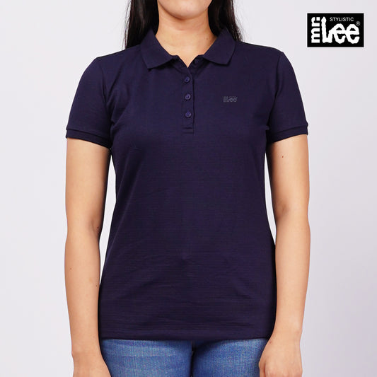 Stylistic Mr. Lee Ladies Basic Collared Shirt Missed Lycra Fabric Regular Fit 113505 (Navy)