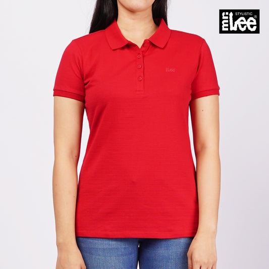 Stylistic Mr. Lee Ladies Basic Collared Shirt Missed Lycra Fabric Regular Fit 113505 (Red)