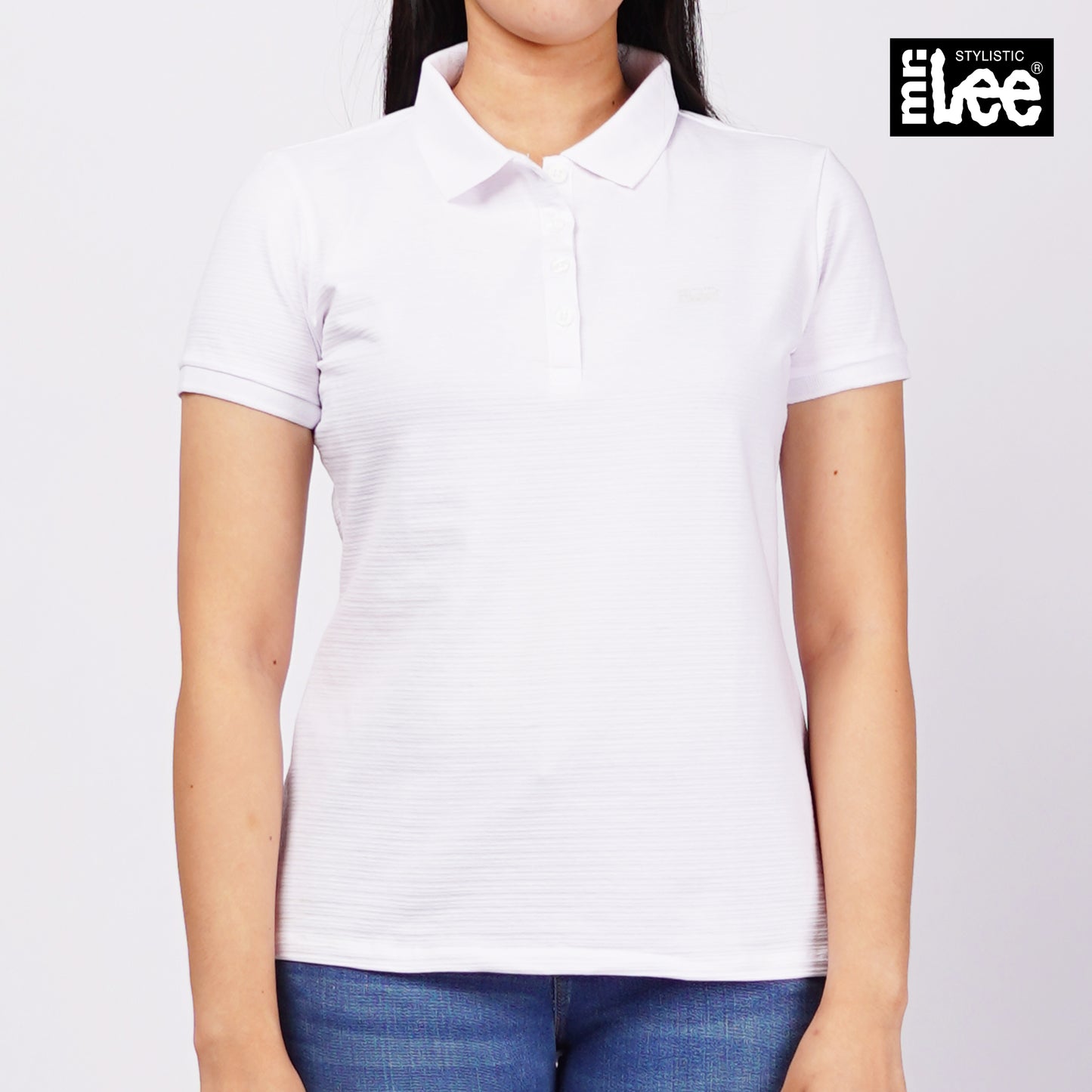 Stylistic Mr. Lee Ladies Basic Collared Shirt Missed Lycra Fabric Regular Fit 113505 (White)