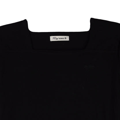 RRJ Ladies Basic Tees Regular Fitting CVC Jersey Fabric 144210-U (Black)