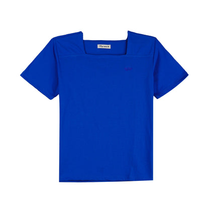 RRJ Ladies Basic Tees Regular Fitting CVC Jersey Fabric 144210-U (Blue)