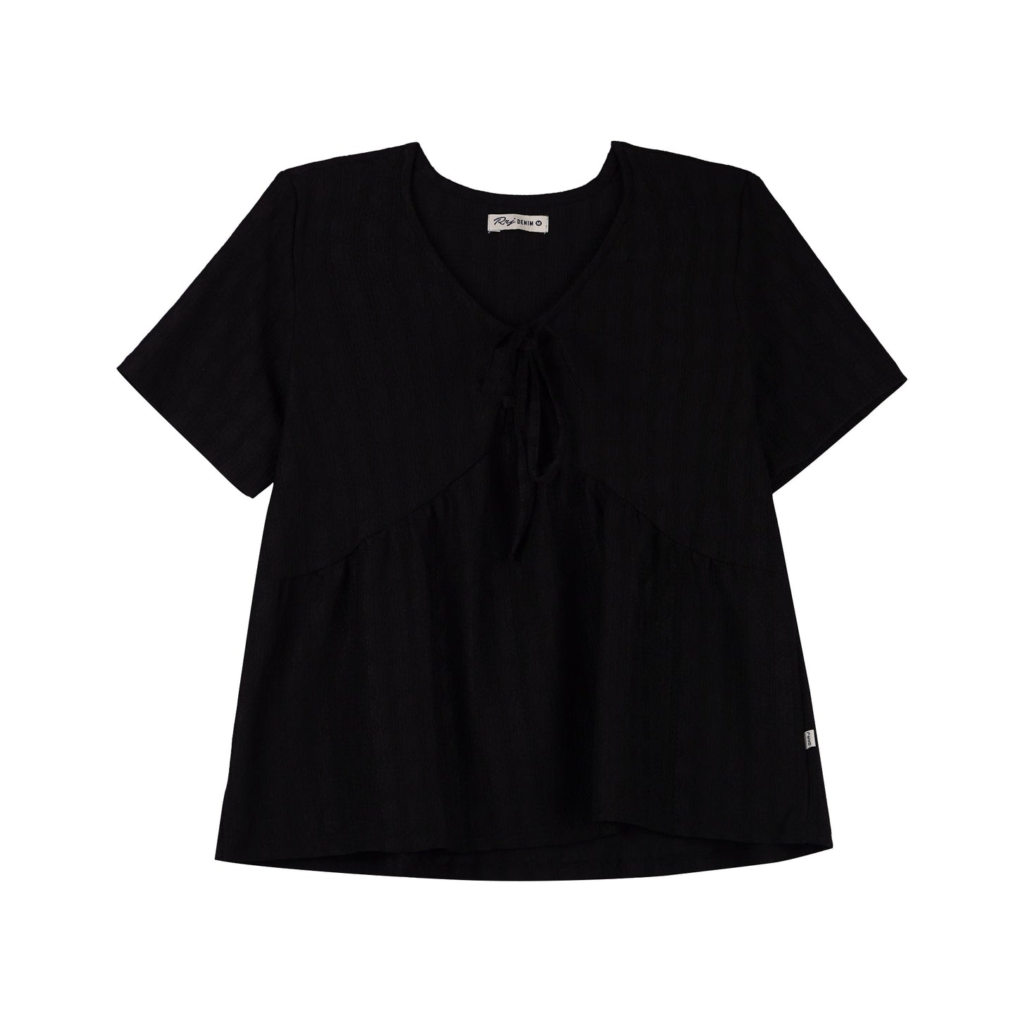 RRJ Ladies Basic Tees Boxy Fitting Special Fabric 159353-U (Black)