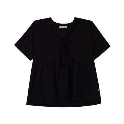 RRJ Ladies Basic Tees Boxy Fitting Special Fabric 159353-U (Black)