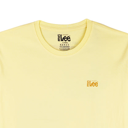 Stylistic Mr. Lee Men's Basic Tees with Back Print Semi body Fit 142699-U (Light Yellow)