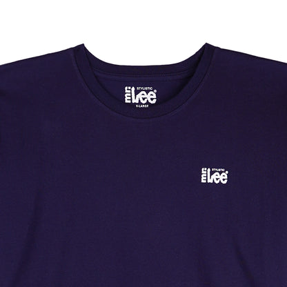 Stylistic Mr. Lee Men's Basic Tees with Back Print Semi body Fit 142699-U (Navy)